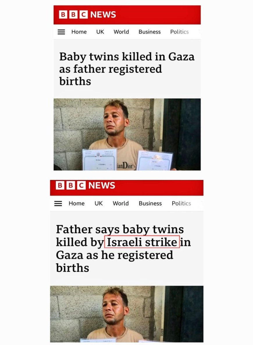 BBC changes headline after criticism over coverage of twins and their mother killed in Israeli attack