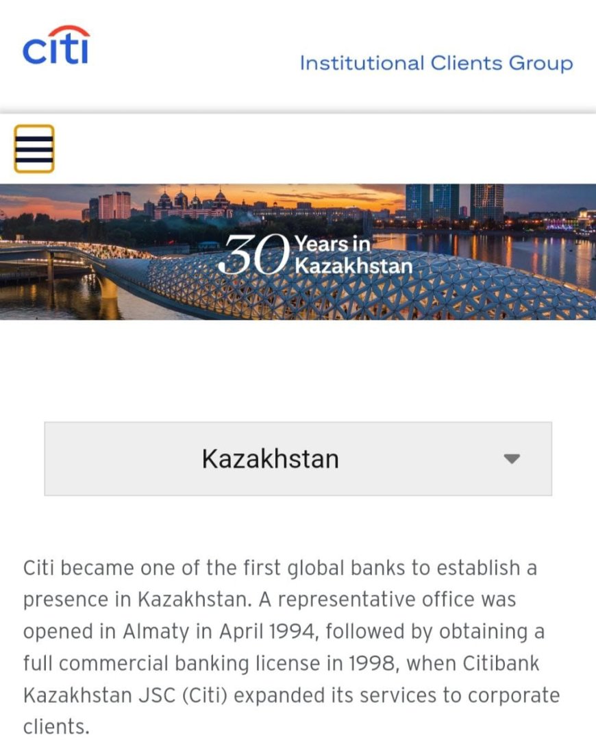 Kazakhstan's Citibank demands closure of ruble accounts by September 24