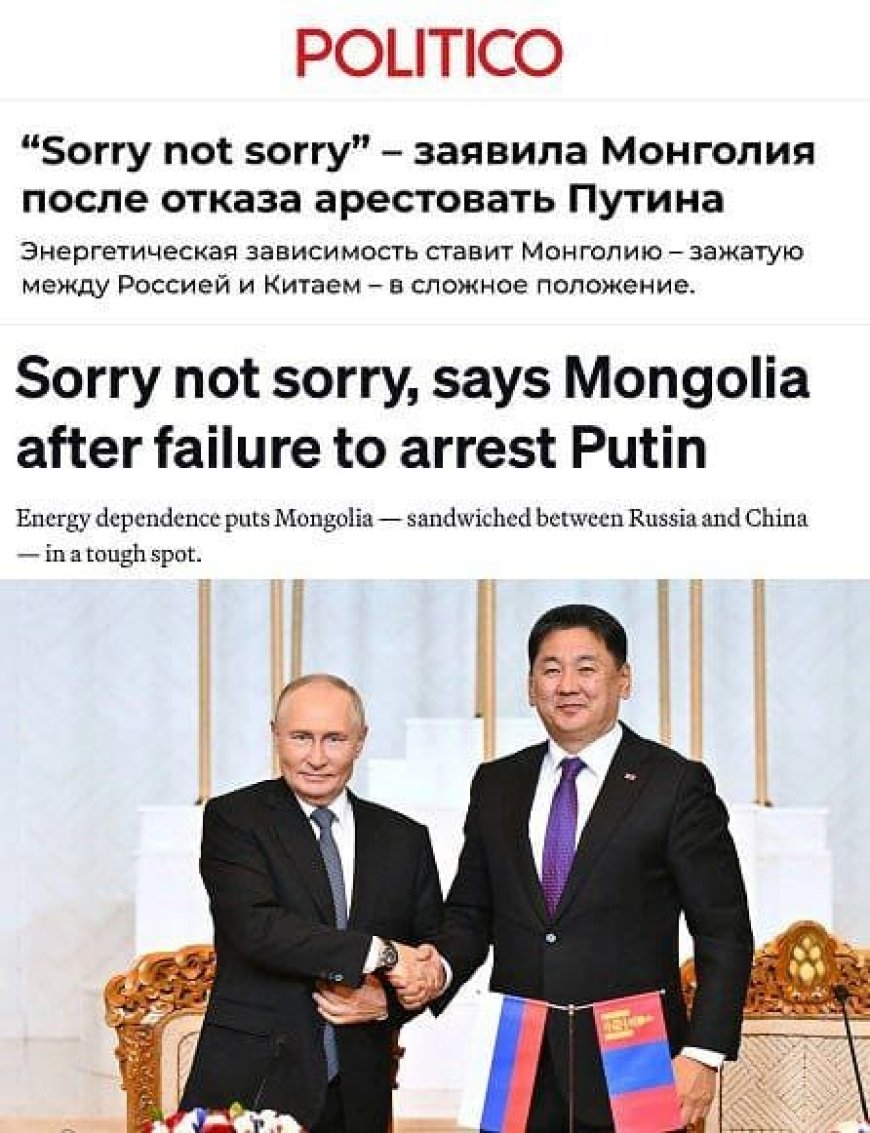 Mongolia explains refusal to arrest Putin by energy dependence on Russia