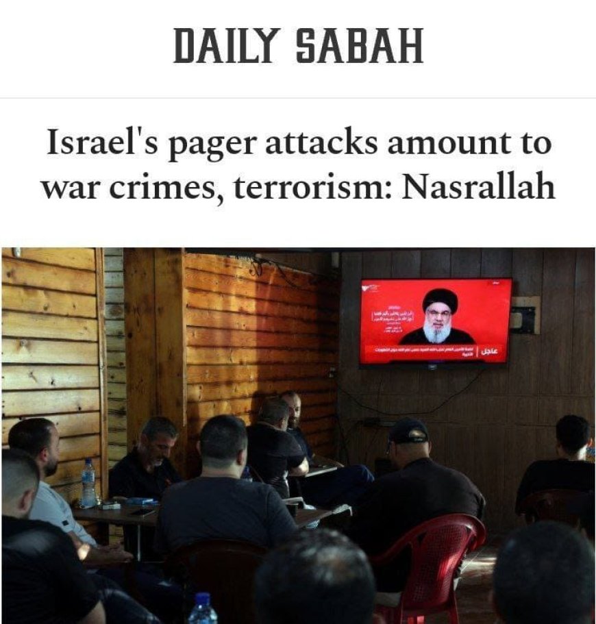 Nasrallah accuses Israel of genocide after pager bombings in Lebanon