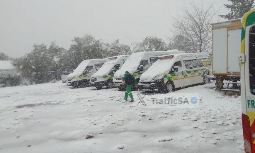 Rare snowfalls hit the province of Free State in South Africa